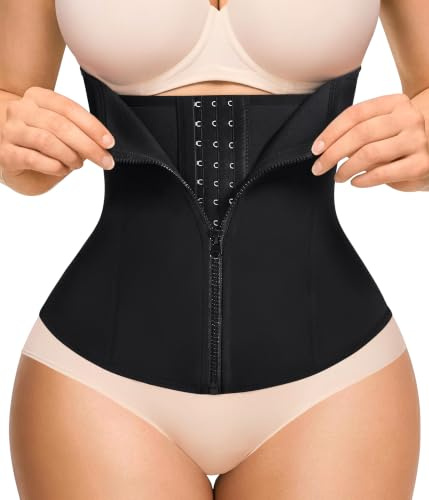Bafully Womens Underbust Corset Waist Trainer Steel Boned Sport Workout Body Shaper Cincher Back Support