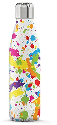 The Steel Bottle - Bottiglia termica in Acciaio Inox, Isolamento sottovuoto a doppia parete, Capacità 500 ml, Chiusura Ermetica, borraccia portatile (Color Splash)