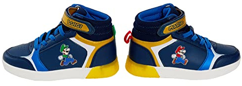 Super Mario Brothers sneakers med hög topp, sportskor för pojkar och sport, upplysta skridskor