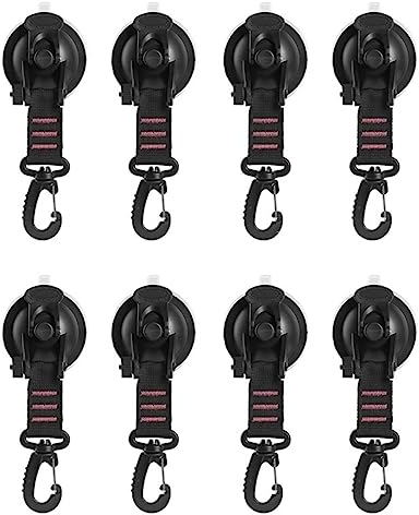 Eivdru 8 Stück Robuster Vakuum-Saugnapf mit Haken，Saughaken Saugnapf Haken Vakuum，badezimmer Heavy Duty Saugnapf Haken extra stark saughaken für Zuhause, Outdoor, Auto, Markise