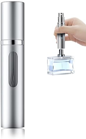 xiaowanwan 8ml Parfümzerstäuber Nachfüllbar,Parfüm Zerstäuber für Unterwegs,Mini Parfümflasche Leer,Parfüm Sprühflasche Glas,Taschenzerstäuber Parfum (8ml Grau)
