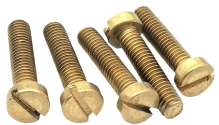 CHATROOM 5~100PCS Brass Slotted Cheese Head Screw Brass Screw Brass Bolt M2 M2.5 M3 M4 M5 M6 M8 (Color : Brass, Size : M2x12 (100pcs))