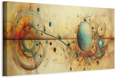murando – Acoustic Canvas Wall Art Abstraction 135x45 / 54x18 1 piece – Picture With Acoustic Foam Sound Absorption Print Image Artwork Room Acoustics Soundproofing - Colorful a-B-10062-b-a