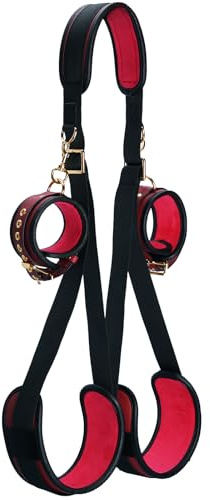 BDSM Kit for Sex Bondage, Sex Toys Bed Restraints Set with Handcuffs and Leg Cuffs Couples Sex Toys with Straps&Handcuffs for SM Adult Sex Toys, Sex Toy Kit for Leg Straps Tie Set Rope