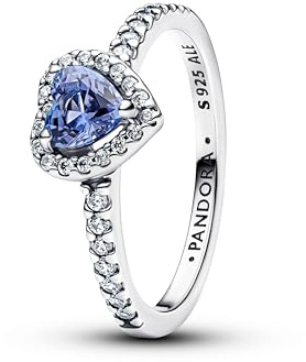 Pandora Anello da Donna in Argento con Cuore in Rilievo, 198421C05, 52/16,6, Argento Sterling, Cristallo Zirconia cubica