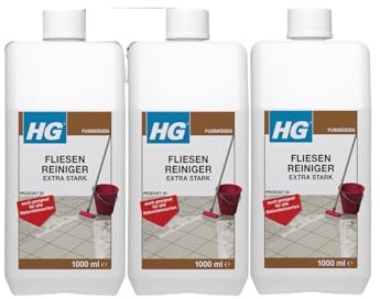 HG Fliesen Reiniger Extra Stark – 3er Set Intensivreiniger Schmutzlöser für Bad & Küche
