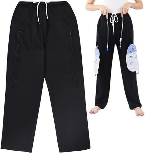 Cathéter Sac de jambe avec double poches zippées pour un rangement sécurisé de la poche d'urine de 2000 ml, idéal pour les soins de néphrostomie et de cystostomie