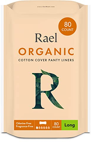 Rael Salvaslip Cotone Bio - Ultra Sottile Proteggi Slip, Leggera assorbenza, Ipoallergenico, Inodore, Vegano, Cruelty Free (Lungo, 80 Pezzi)
