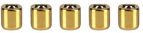 Mega Candles 5 pcs Gold 1/2 Inch Diameter Ceramic Chime Ritual Spell Candle Holders, Great for Casting Chimes, Meditation, Rituals, Spells, Vigil, Witchcraft, Wiccan Supplies