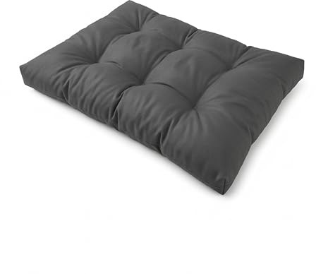 POKAR Cuscino-sedile 120x80x12cm per Divano da Giardino Impermeabile, per Bancali, Comoda Seduta, Schiuma fredda, senza Pallet, beige