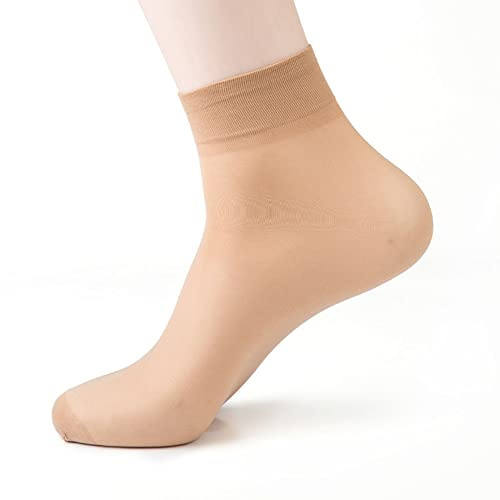 SHTGOI 5 paia di calzini da uomo ultra sottili in nylon calza traspiranti trasparenti sottili calze corte estive leggere