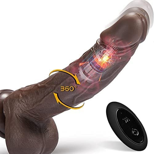 Godes pour Femme Realiste Penis Va Et Vient Ventouse, Godemichet Silicone Souple pour Homme Anale Canne de Massage, Peau Godemiche Debutant Fiexible Couple Sextoy Gode Silicone Noir godemichet