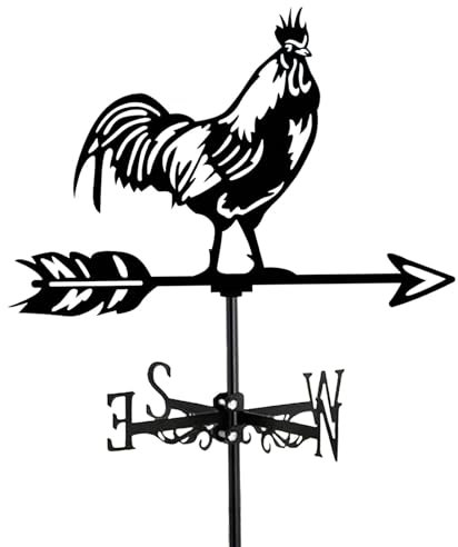 kowaku Banderuola a Forma di Gallo, Decorazione, Indicatore di Direzione del per Giardino, Prato