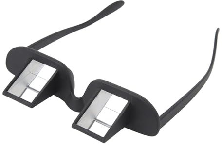 Occhiali Pigri, Occhiali Prismatici da Letto Specchio Orizzontale, Lettori Pigri Occhiali Prismatici da 90 Gradi per Sdraiarsi Leggere e Guardare la TV, Nero