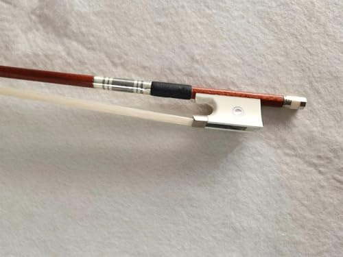 Bien Equilibrado Arco Violín Arcos 1 Pieza De Arco De Violín Híbrido Profesional 4/4 De Fibra De Carbono Con Rana Blanca De Pernambuco En El Exterior(4-4 size)