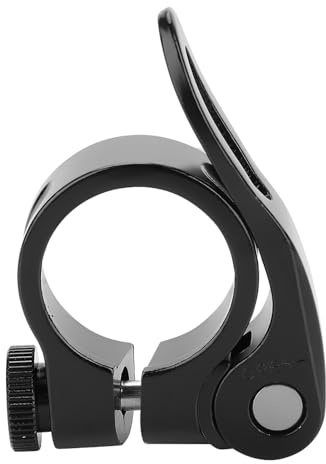 Phefop Sadelstångsklämma, 25,4 mm diameter rostsäker snabbkoppling sadelstolpe, för 25,4 mm sits cykel (svart)