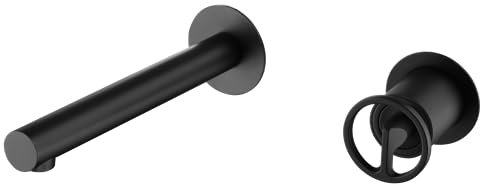 GALYON IMEX Grifo Empotrado Monomando Lavabo - SERIE OLIMPO Grifo de Latón Acabado en Negro Mate con Cuerpo Empotrado Directo a Pared, Sin Caja de Registro, Diseño Moderno y Funcional.