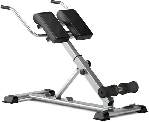 SogesPower Römischer Stuhl Hyperextension für Rücken, Faltbare Fitnessbank Höhenverstellbar, Bauchtrainer Hyper-Extension-Gerät, Maximale Belastung 120 kg