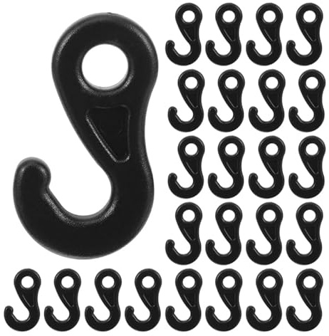 iplusmile Ganci Per Tettoia Da Campeggio Ganci Antivento Per Corda Elastica in Pom 100 Pezzi a Forma Di Punto Interrogativo Per Da Esterno Accessori Leggeri Per Camping E Outdoor