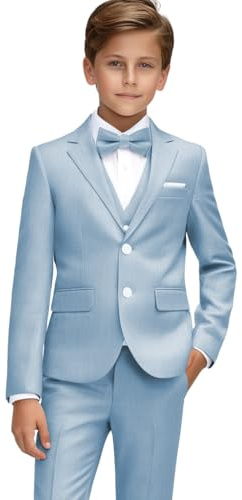Leader of the Beauty Ensemble Costume Formel pour garçon Tenue de Mariage pour garçon Costumes de Communion Taille Ajustable pour Tout-Petits et Adolescents