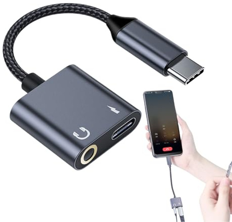 Generico Adattatore Per Cuffie USB C - Cavo Del Jack Per Cuffie Dongle Audio | Cavo Per Cavi Audio In Rapida Ricarica, Accessori Per Computer, Adattatore Per Per Tablet Per Telefoni