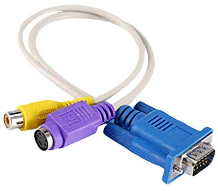 OEUVREBY Portable 15-Pin Laptop VGA SVGA TO S-Video RCA Adapter Video Adapter Cable