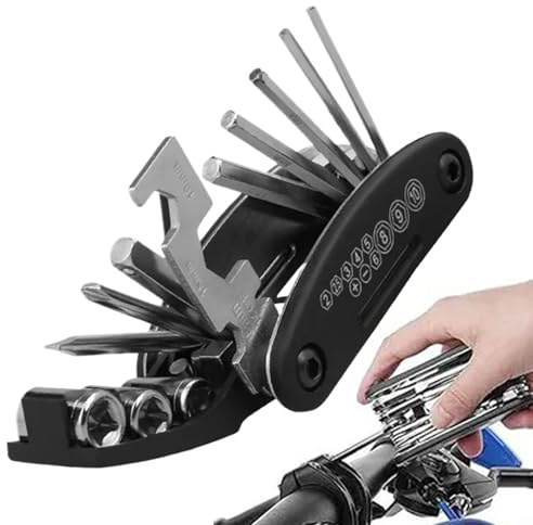 Trousse D Outils De Réparation De Vélo | Clé Multifonction 16 en 1 pour Entretien,Trousse D'outils De Cyclisme | Pour Mécaniciens En Usine Pour Véhicules Automobiles À La