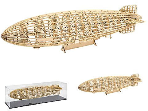Sorandy Dirigeable D LZ129 à l'échelle 1: 453, Modèle de Construction en Bois de 540 Mm de Longueur, Jouet à Tige Découpée de Haute Précision pour Adolescents et Adultes, Idéal pour la Décoration