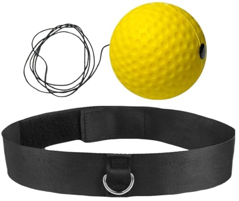 Generico Set di Fasce per Capelli con Palline per riflessi da Boxe, Palline per riflessi da Allenamento per Boxe, Set di React con Fascia per da Allenamento per Bambini, Attrezzatura da allenament