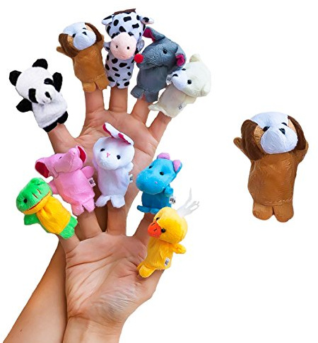 Oblique-Unique® Marionnettes à doigts pour bébé pour jouer et apprendre