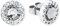 s.Oliver Ohrstecker Edelstahl Damen Ohrschmuck, mit Kristall, 1 cm, Silber, Kommt in Schmuck Geschenk Box, 2015124