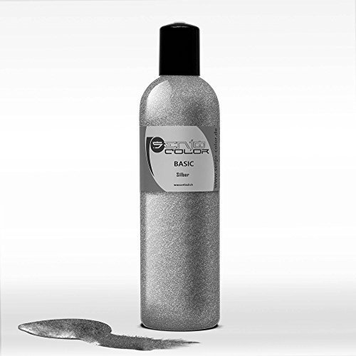 Senjo Color Basic Bodypainting Colour, argent I peinture corporelle I cosmétiques, testé dermatologiquement I couleur festival I métallique, 250ml