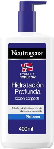 Neutrogena Fórmula Noruega Hidratación Profunda Loción Corporal de Absorción Inmediata (400 ml), crema hidratante corporal con tecnología Pro-Ceramida y Glicerina para piel seca
