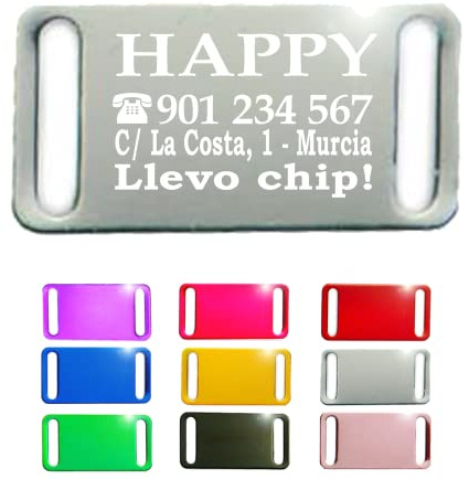 Ibera gifts - Hundemarke mit Gravur und personalisierte Hundemarke zur direkten Befestigung am Halsband für mittelgroße bis große Hunde und Katzen