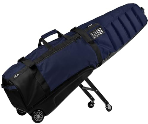 Sun Mountain ClubGlider Meridian Golf Travel Bag, 4-Wheel Rolling Retractable-Leg System, Navy Black