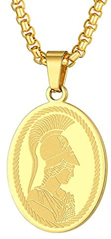 Athena the Goddess of Wisdom War hängsmycke halsband för kvinnor män grekisk mytologi berlock kragkedja skydd väktare medaljong amuletter smycken gåva