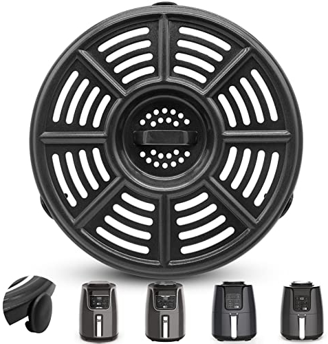 Bandeja de fritería de aire GWYXC para Ninja AF100UK 3.8L 4 en 1 AF160UK 5.2L 6 en 1 Fritores de aire AF150, accesorios de fritería de aire redonda de 8.2 en plato de parrilla Pan Rack