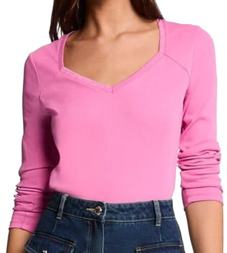Morgan Langarm-T-Shirt, Rosa, für Damen, Tresor, Rosa, X-Large