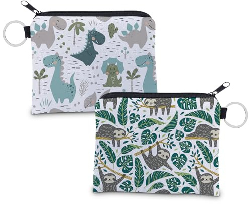 2 Small Coin Purse Girl Boy Wallet Cute Animal Coin Bag Mini Pouch for Kids