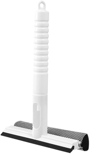 TEHAUX Household Window Squeegee with Spray Water, White Glass Cleaner Tool for Windscreen Wipers and Shower Doors, Multi-Function Water Removal Scraper for Home Window Cleaning