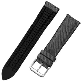 Générique Bracelet en toile de voile caoutchouc, 18mm, 19mm, 20mm, 21mm, 22mm, et Nylon, bracelet montre à dégagement rapide, Compatible avec extrémité plate universelle