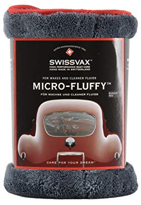 Swissvax 1091122 Micro-Flausch Cleaner-Tuch Anthrazit/Rot