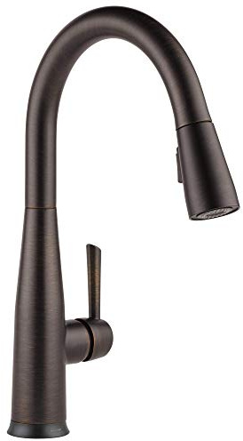 Delta Faucet 9113T-RB-DST Essa Single Handle Pull-Down Kitchen Faucet with Touch2O Technology and MagnaTite Docking, Venetian Bronze