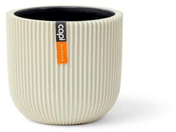 Capi Europe - Blumentopf Kugel Groove Colours - 14x13 - Beige - Öffnung Ø12 - Blumentopf für drinnen - BGVBG132