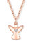 VIASOUL® Halskette Schutzengel mit Herz I Engel-Anhänger-Kette für Mädchen I Kinder-Schmuck I Mit 585er Gold überzogen & Zirkonia-Edelstein (Rose)