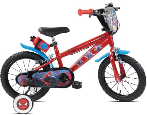 Tecnobike Shop Bici per Bambino Bicicletta Denver Albri Spiderman Marvel - Taglia 14 pollici
