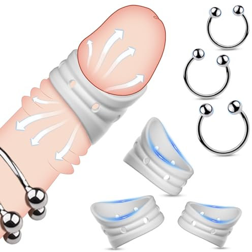 BDSMAGE 4 Anello per il Pene uomo, sex Toys per uomini Pleasure Ring, per un'erezione piu lunga e piu piena, Anelli Pene Sex Toys, anello per pene da uomo