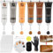 Celepoir 6 Colors Leather Repair Kit, Leather Car Seat Repair Kit with Sponge & Polishing Cloth, Mixable Leather Restorer Creamm, Leather Colour Repair Kit for Leather Scratch, Car Seat, Leather Sofa