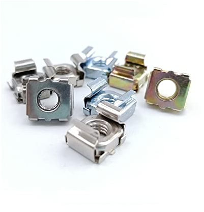 Tuercas enjauladas, tuercas flotantes, 10 tuercas flotantes de acero for casete, carcasa elástica, for montaje en rack de gabinete.