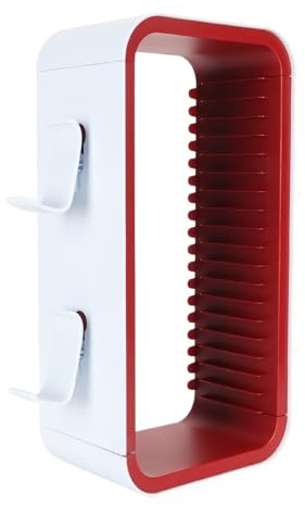 ZJchao 18 Spelautomater Disc Storage Tower Kompakt Vertikal Organisatör med Krokar för Videospel, Kompatibel med Konsoltillbehör Utrymmesbesparande Mediaställ för Hemmabruk